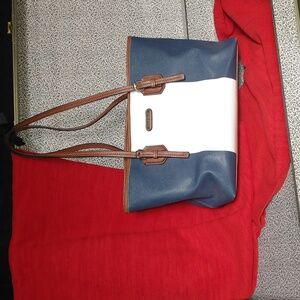 Dana Bachman blue & white bag